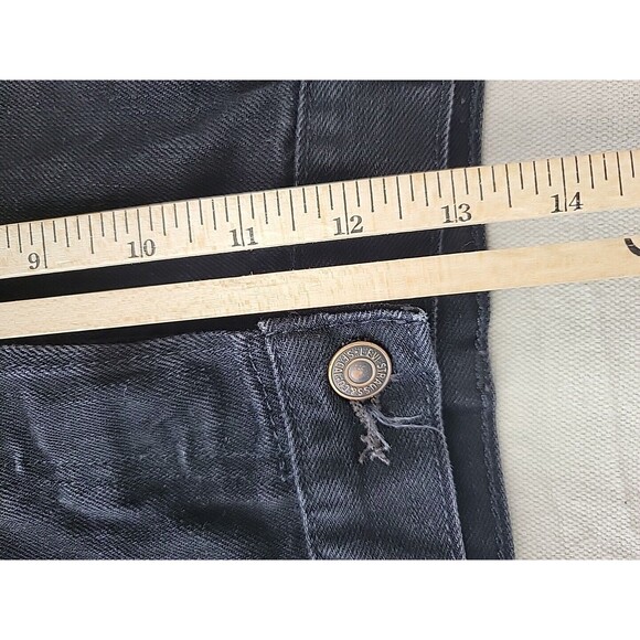Levis 501 Jeans Mens 36 35x32 Straight Button Fly Black Distressed Cotton EUC - Picture 10 of 16
